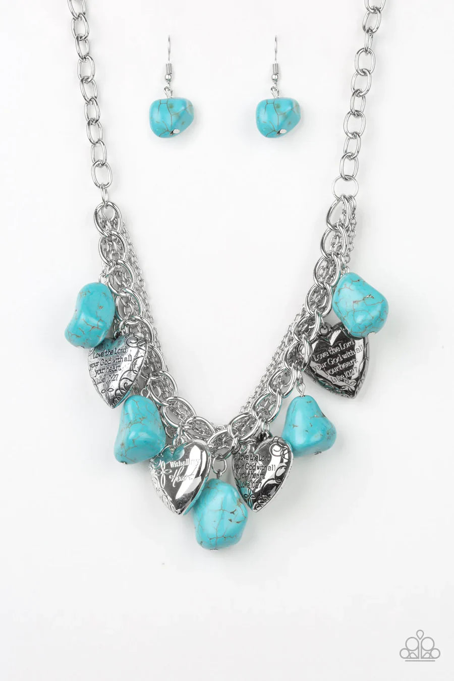 Change Of Heart - Blue Necklace - Paparazzi Accessories - Pusher P
