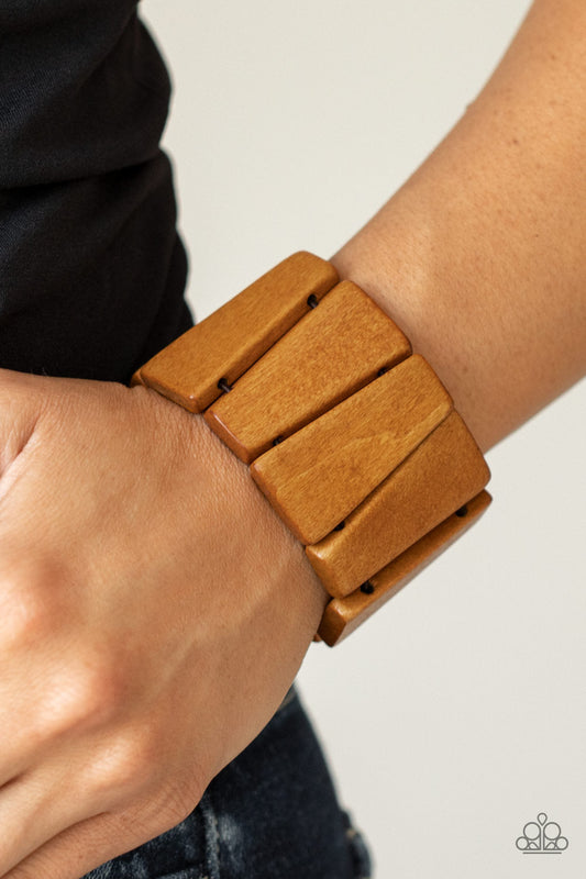 Paparazzi Barbados Backdrop - Brown Bracelet