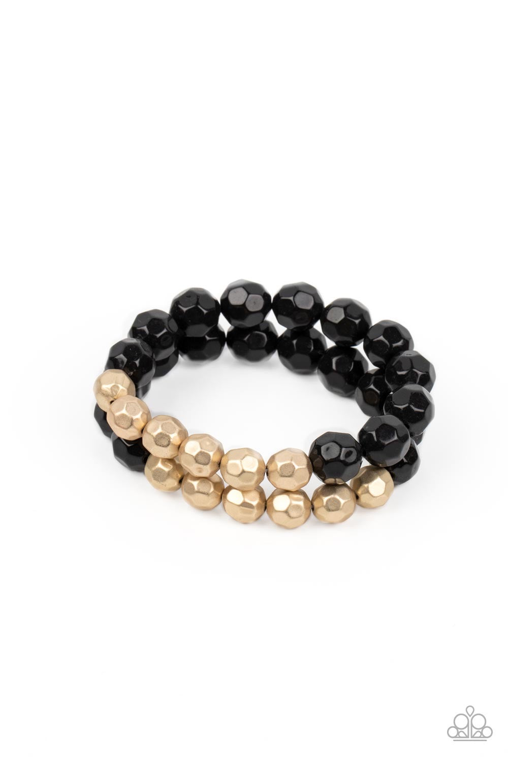 2 piece set : Greco Getaway - Black Necklace & Grecian Glamour - Black Bracelet