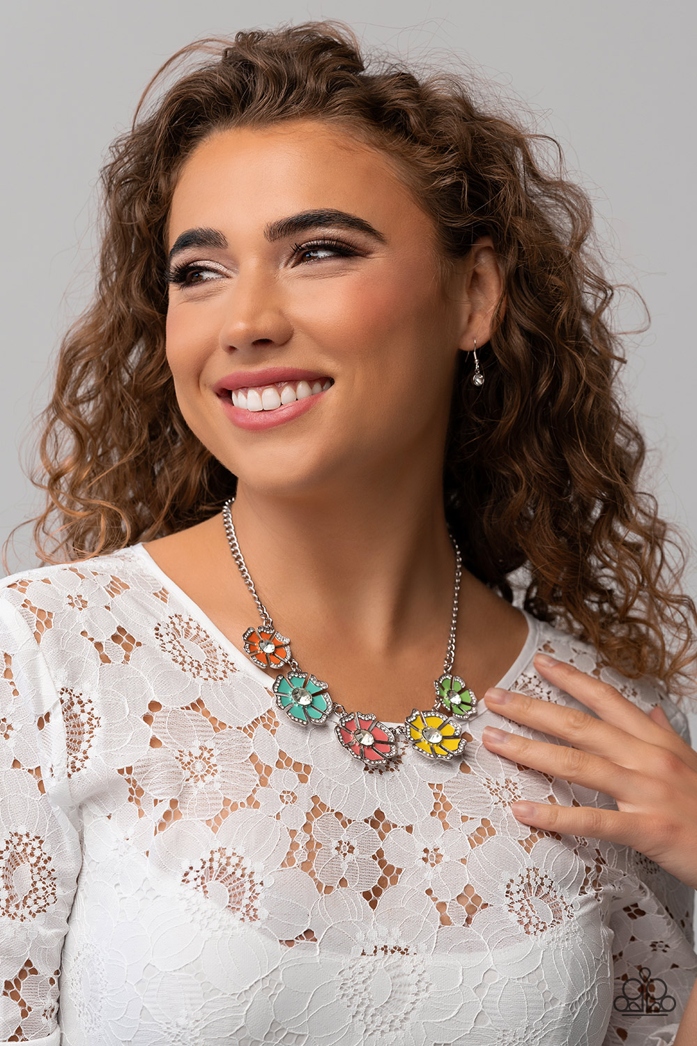 Flower Jewelry - Paparazzi Playful Posies Necklace Paparazzi jewelry image