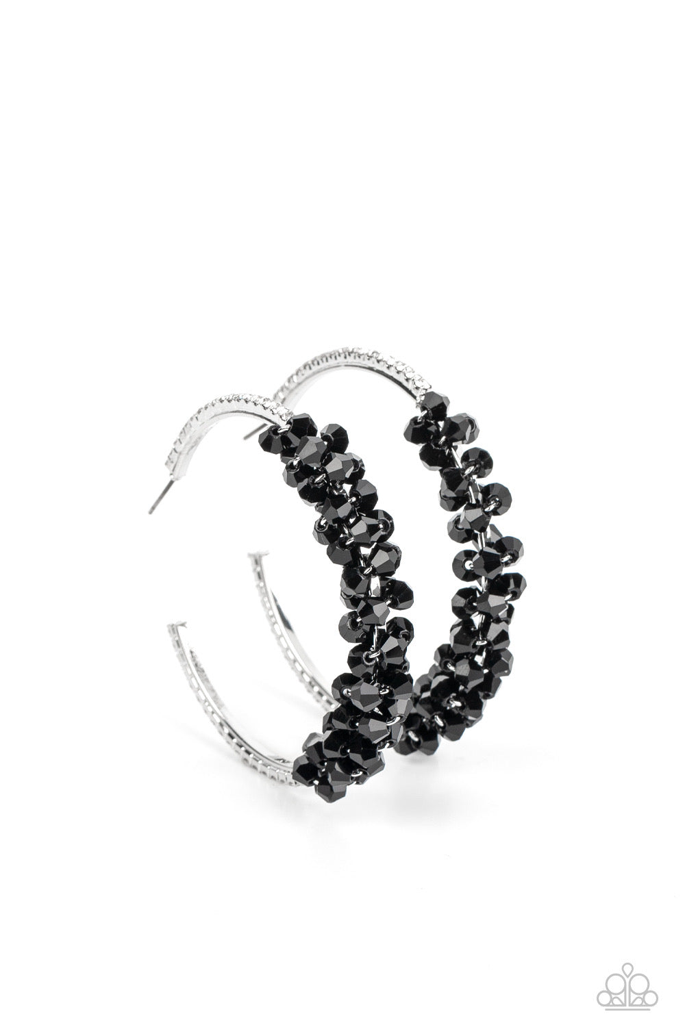 Bubble-Bursting Bling - Black Earrings