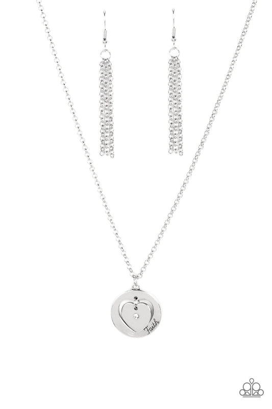 Paparazzi Heart Full of Faith - White Necklace -Paparazzi Jewelry Images