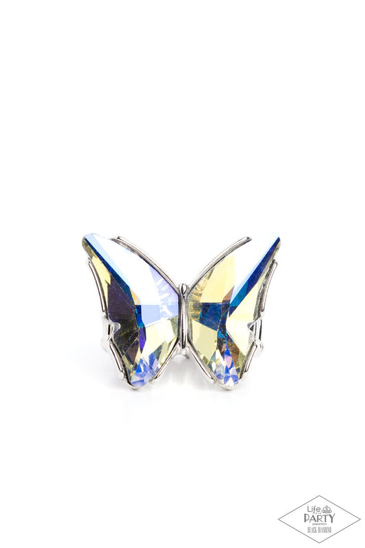 Butterfly Jewelry - Paparazzi Fluorescent Flutter - Iridescent Ring - Paparazzi Jewelry Images