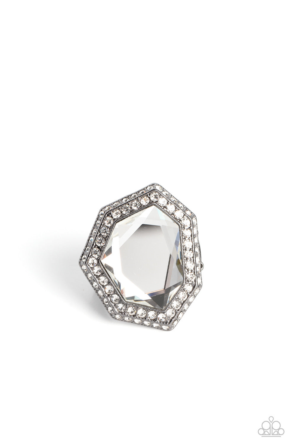 Paparazzi Smoldering Sass - Black Ring-Paparazzi Jewelry Images
