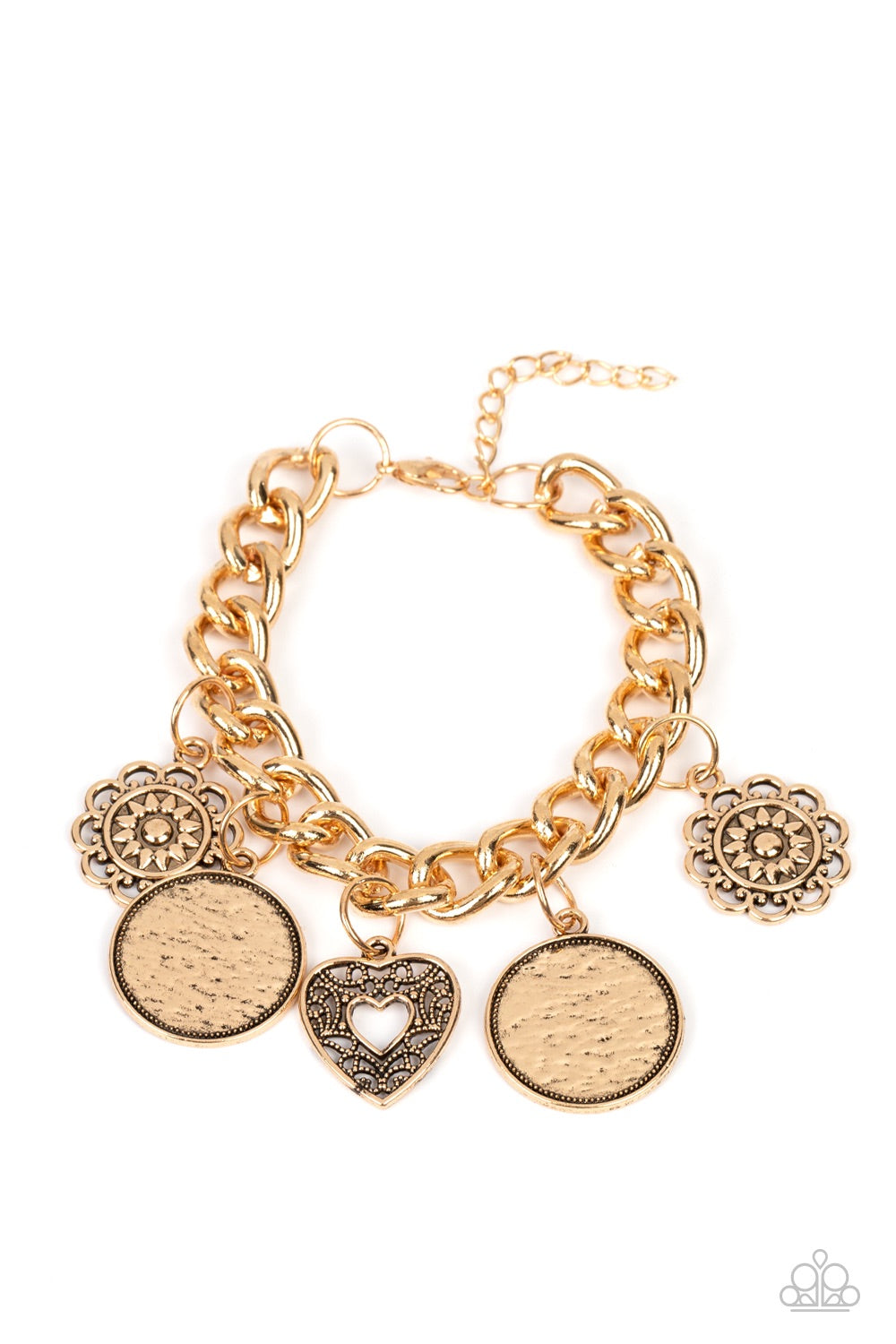 Paparazzi Complete CHARM-ony - Gold Bracelet - Pusher P