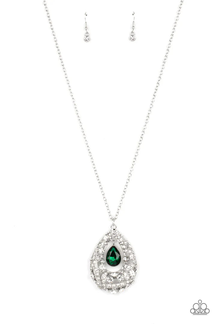 Glitz and Glow - Green Necklace