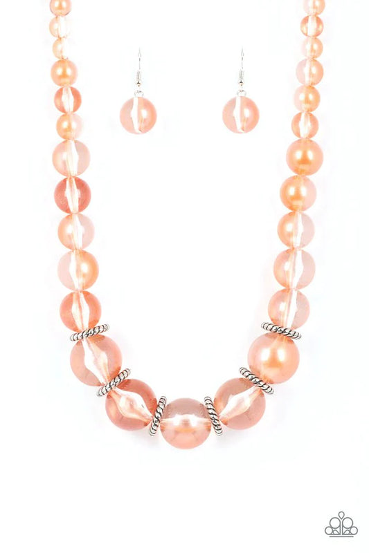 Paparazzi Marina Mirage - Orange Necklace Paparazzi Jewelry Images