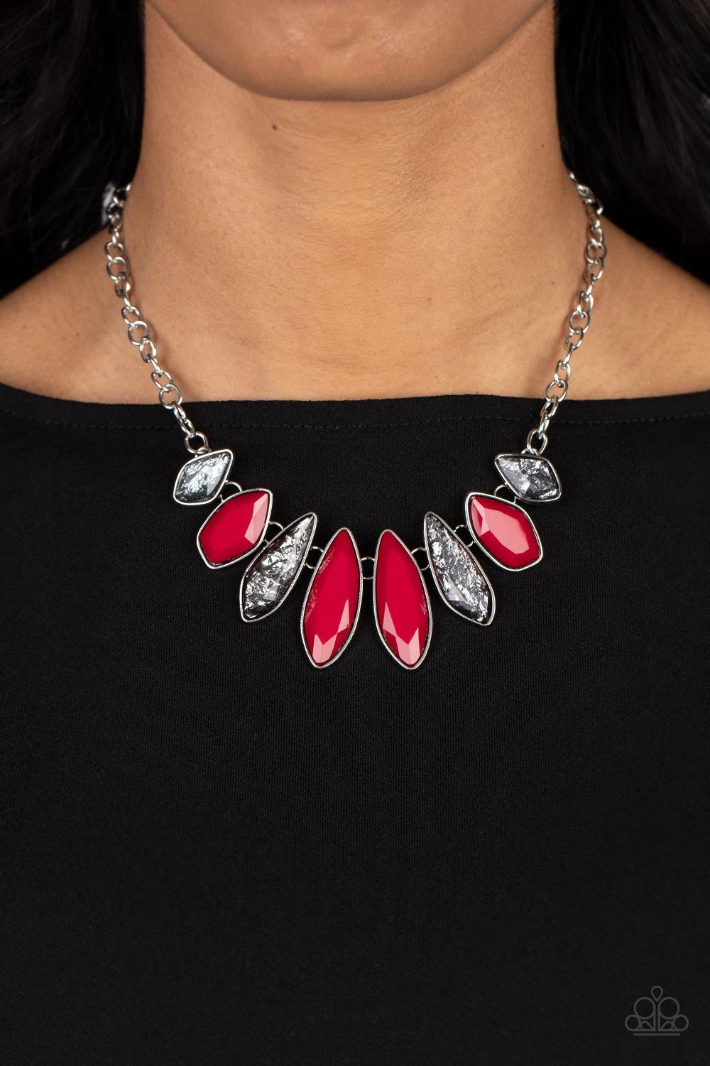 Paparazzi Crystallized Couture - Red Necklace -paparazzi jewelry images