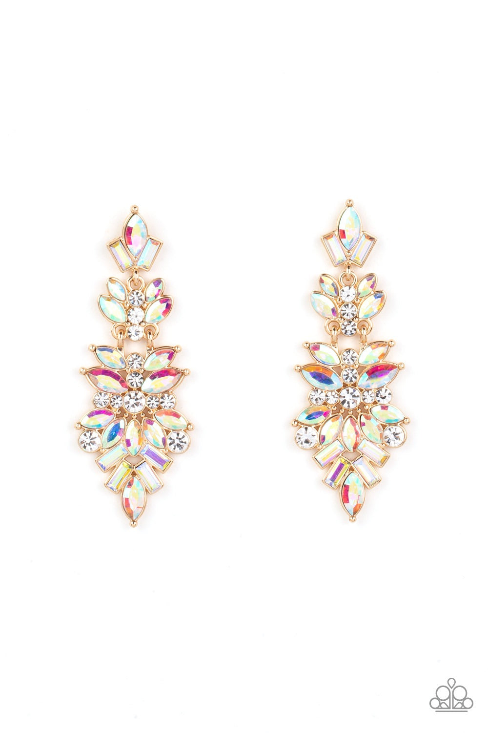 Paparazzi Frozen Fairytale - Multi Iridescent Earrings - Pusher P