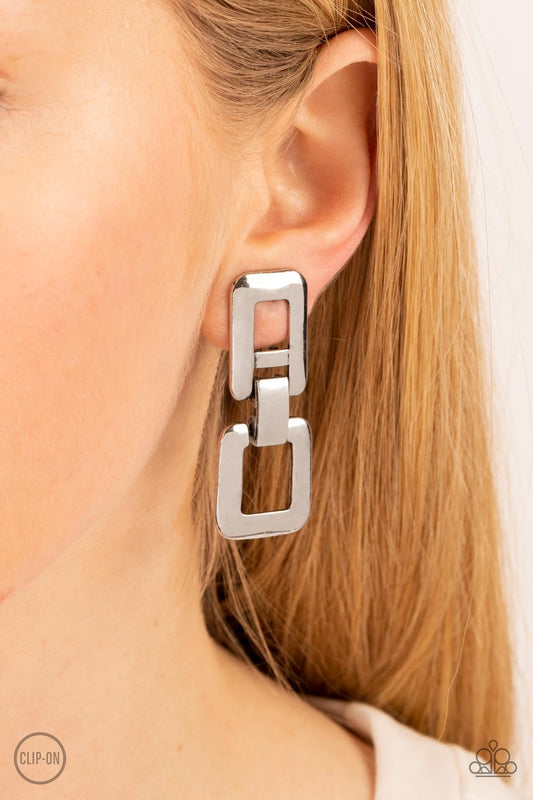 FRAME-ous Last Words - Silver Earrings