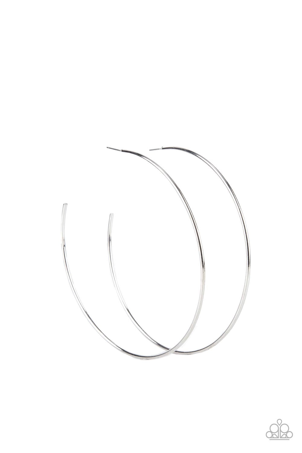 Paparazzi Colossal Couture - Silver Earrings -Paparazzi Jewelry Images