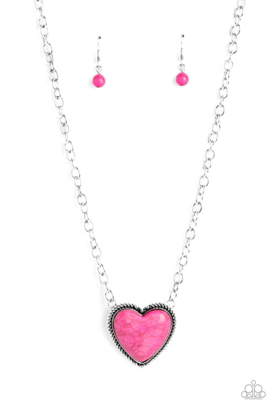 Paparazzi Authentic Admirer - Pink Necklace -Paparazzi Jewelry Images