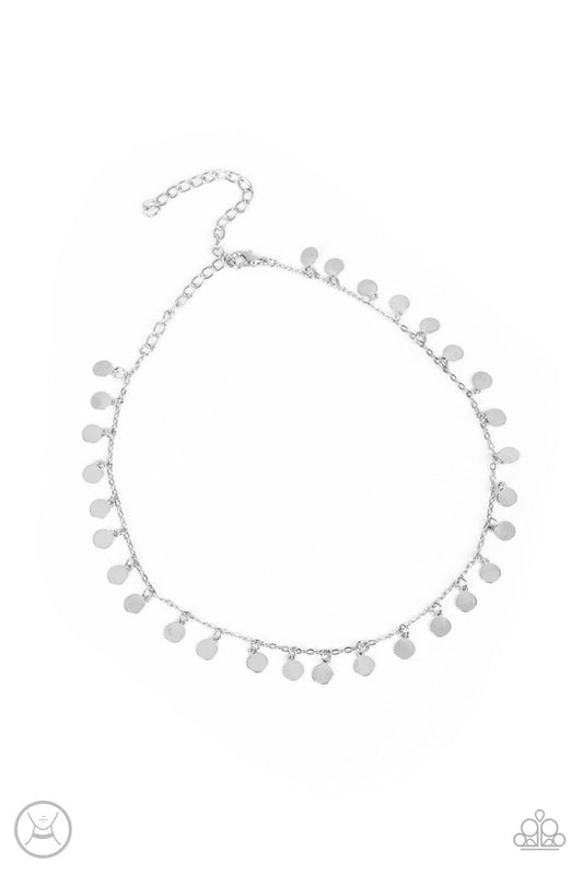 Paparazzi Champagne Catwalk - Silver Choker Necklace -Paparazzi Jewelry Images