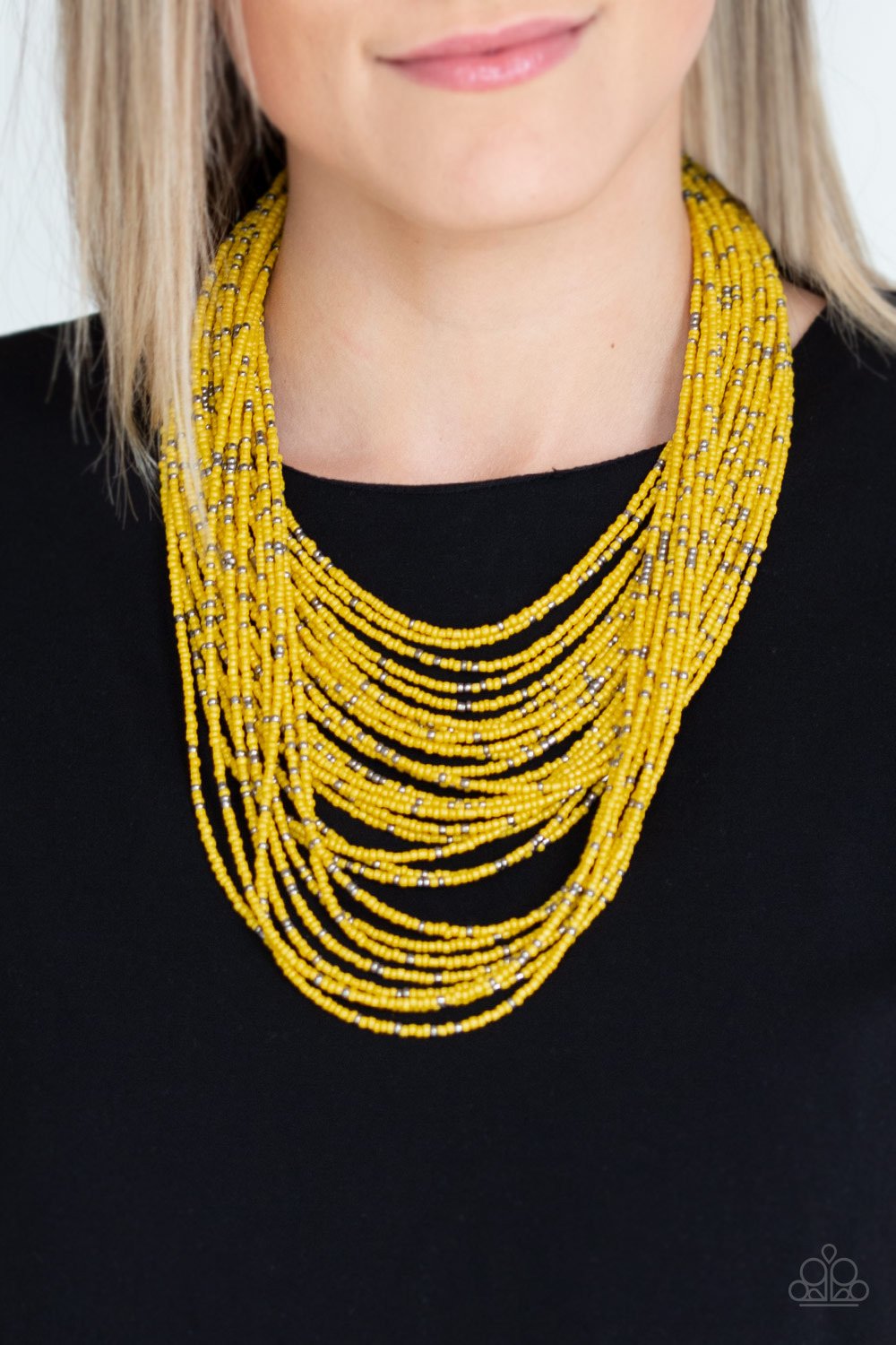 Paparazzi Rio Rainforest - Yellow Seed Bead Necklace - Pusher P