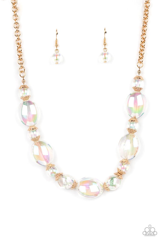 Paparazzi Prismatic Magic - Gold Necklace -Paparazzi Jewelry Images