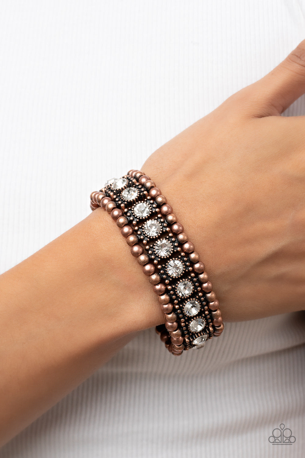 Paparazzi Ritzy Reboot - Copper Bracelet - Pusher P