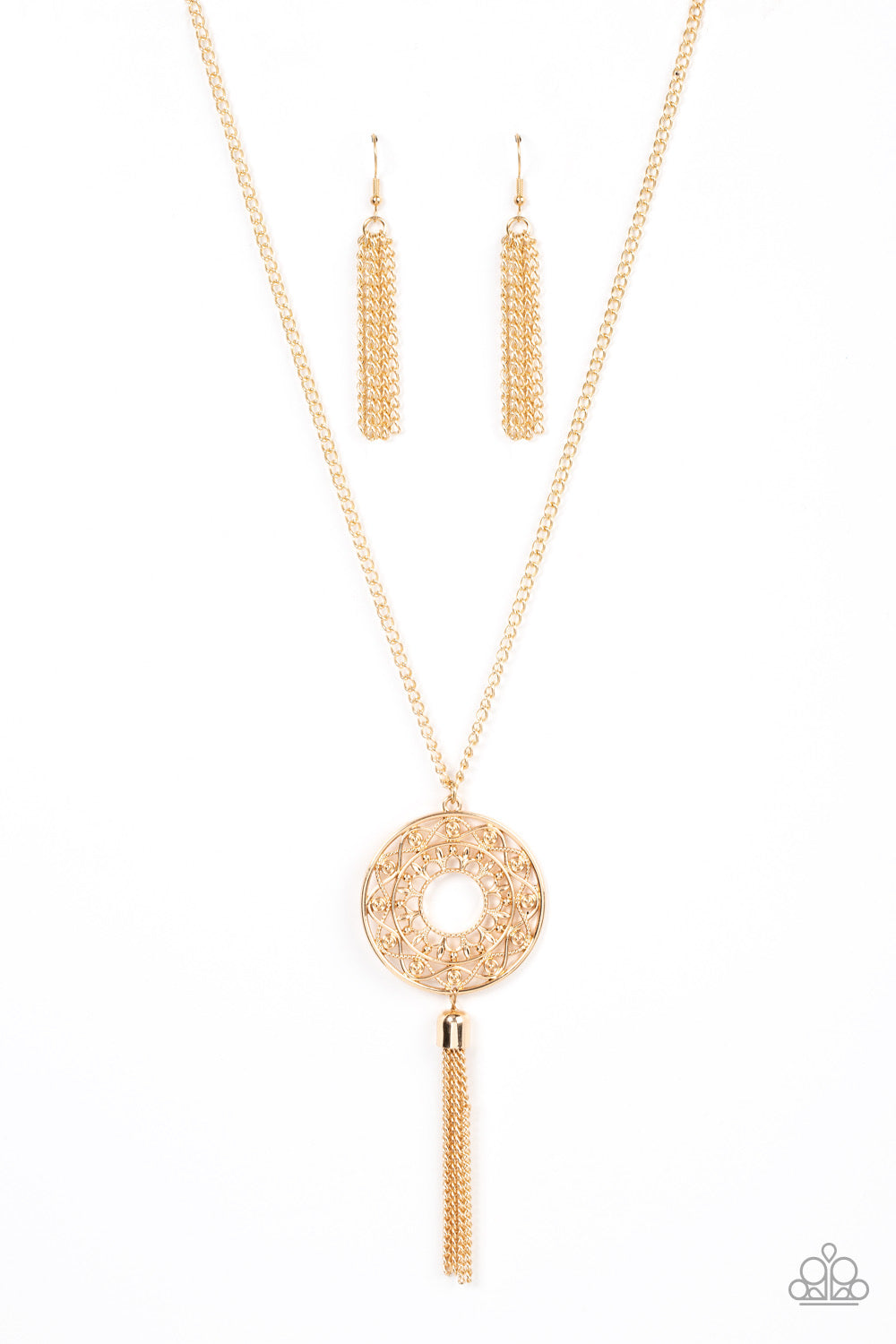 Tai Chi Tassel - Gold Necklace
