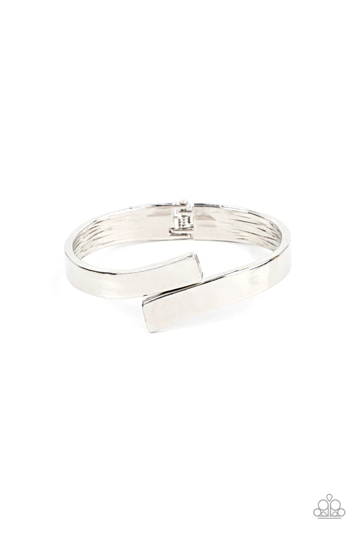 Paparazzi Dare To Flare - Silver Bracelet Paparazzi Jewelry Images