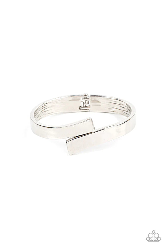 Paparazzi Dare To Flare - Silver Bracelet Paparazzi Jewelry Images