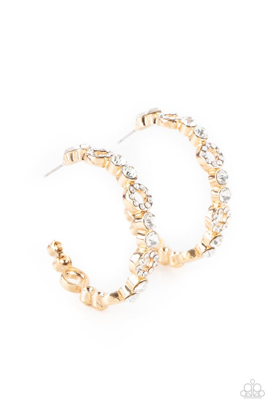 Swoon-Worthy Sparkle - Gold Earrings