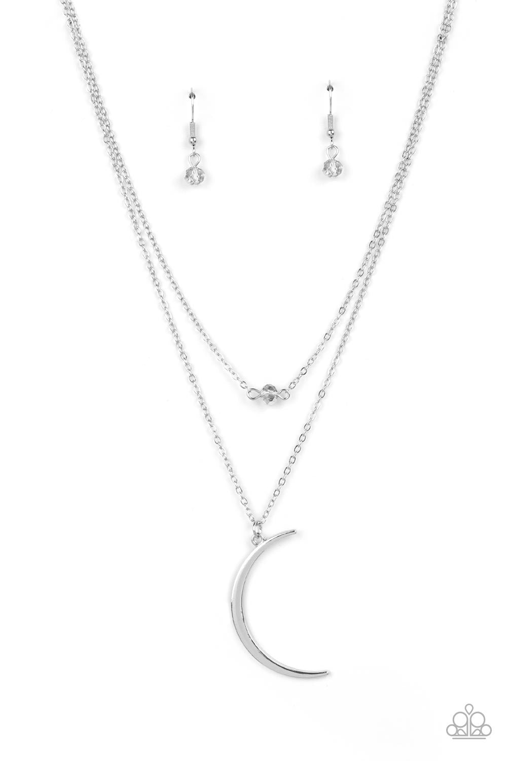 Paparazzi Modern Moonbeam - Silver Necklace - Pusher P