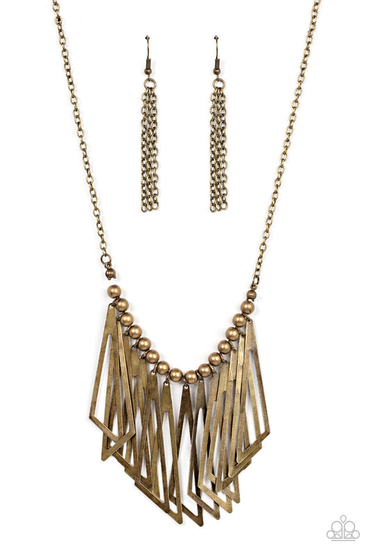Industrial Jungle - Brass necklace