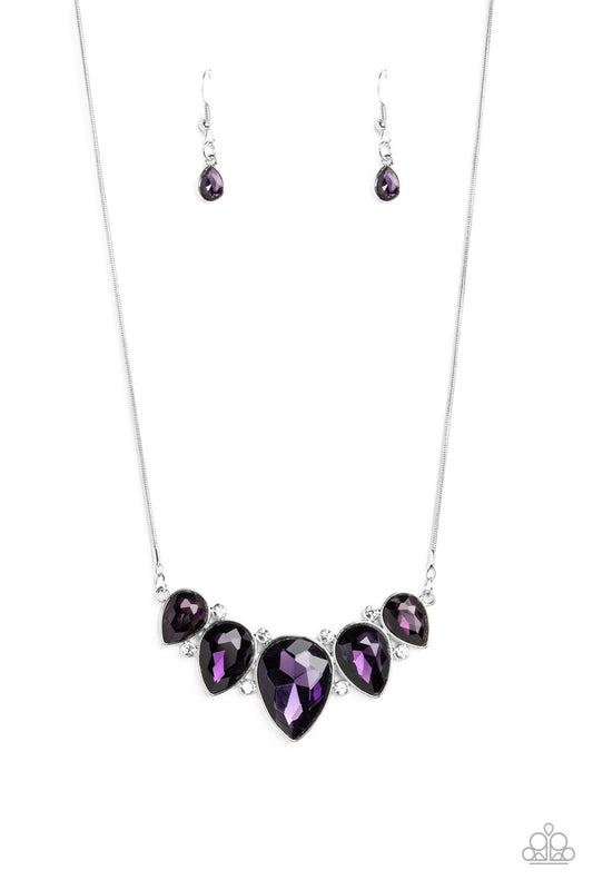 Paparazzi Regally Refined - Purple Necklace -Paparazzi Jewelry Images