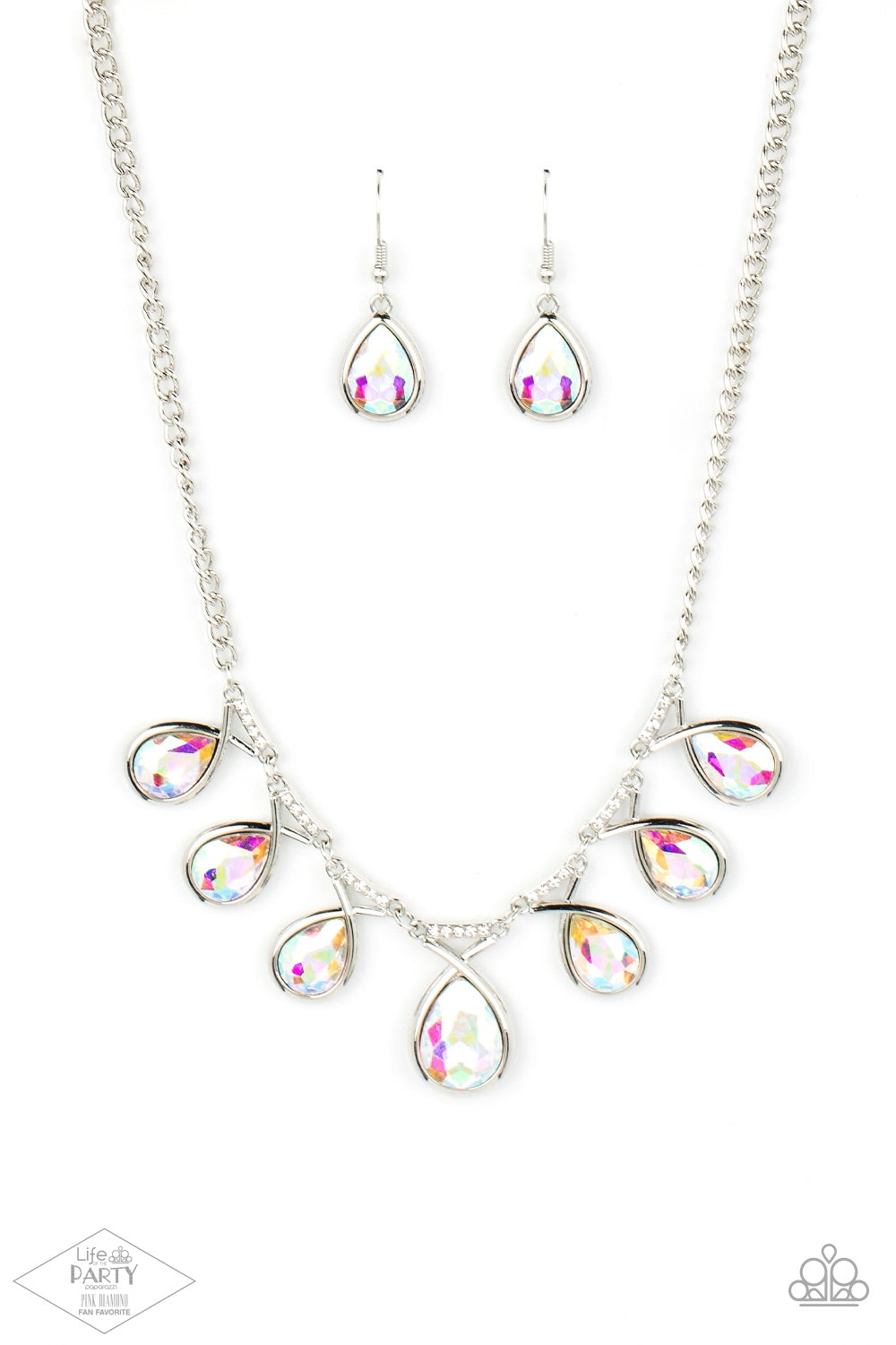 Paparazzi Love At Fierce Sight - Multi Necklace- Pink Diamond Life of the Party - Pusher P