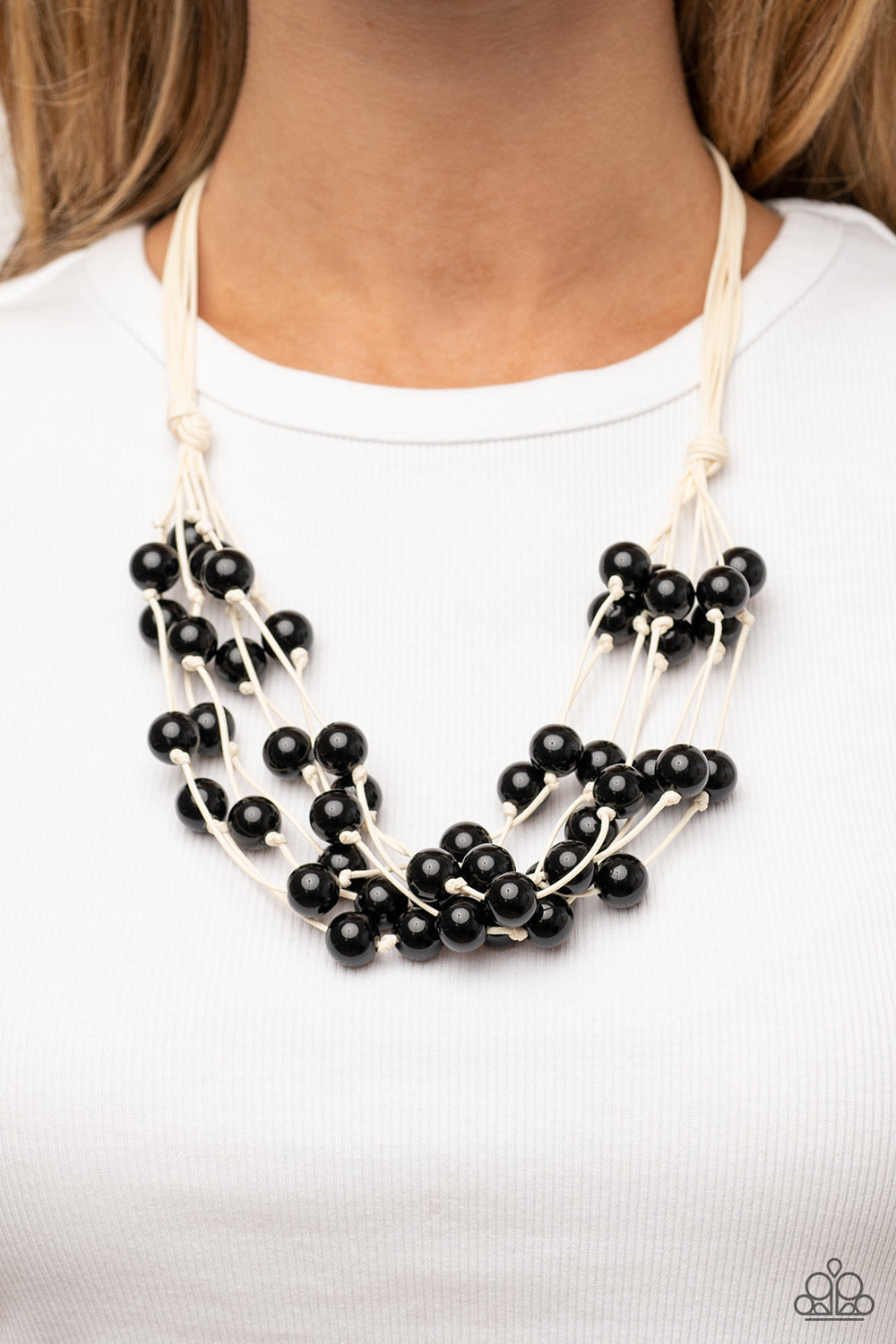 Paparazzi Yacht Catch - Black Necklace -Paparazzi Jewelry Images