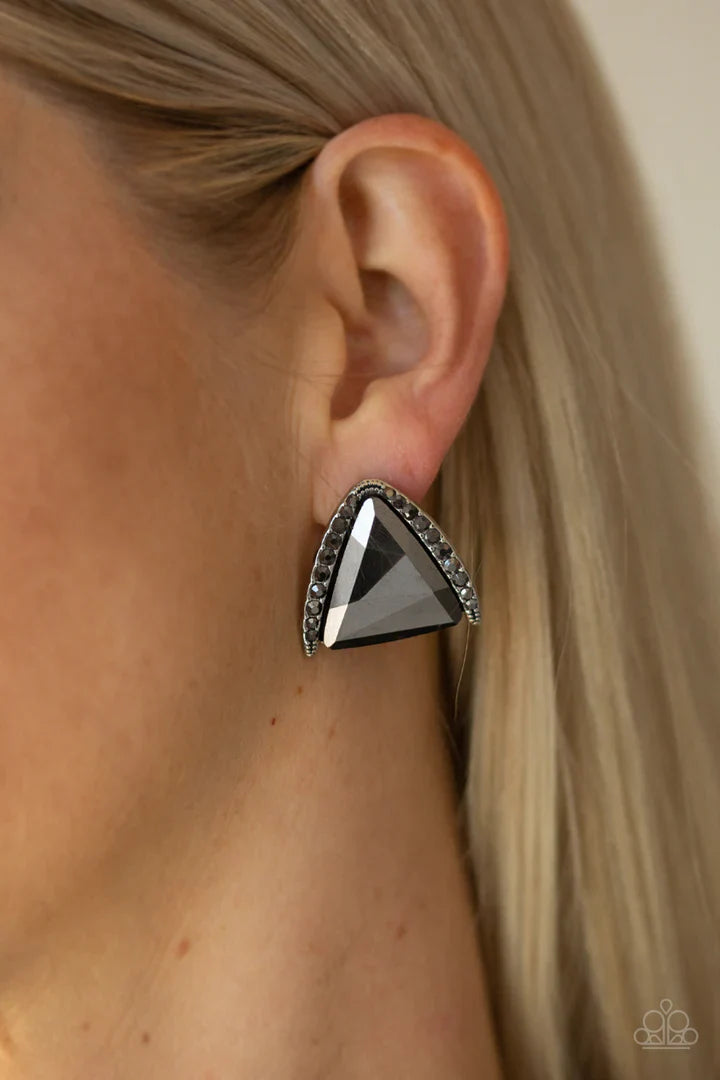 Paparazzi Exalted Elegance - Silver Post Earring Paparazzi Jewelry Images