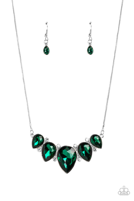 Paparazzi Regally Refined - Green Necklace -Paparazzi Jewelry Images