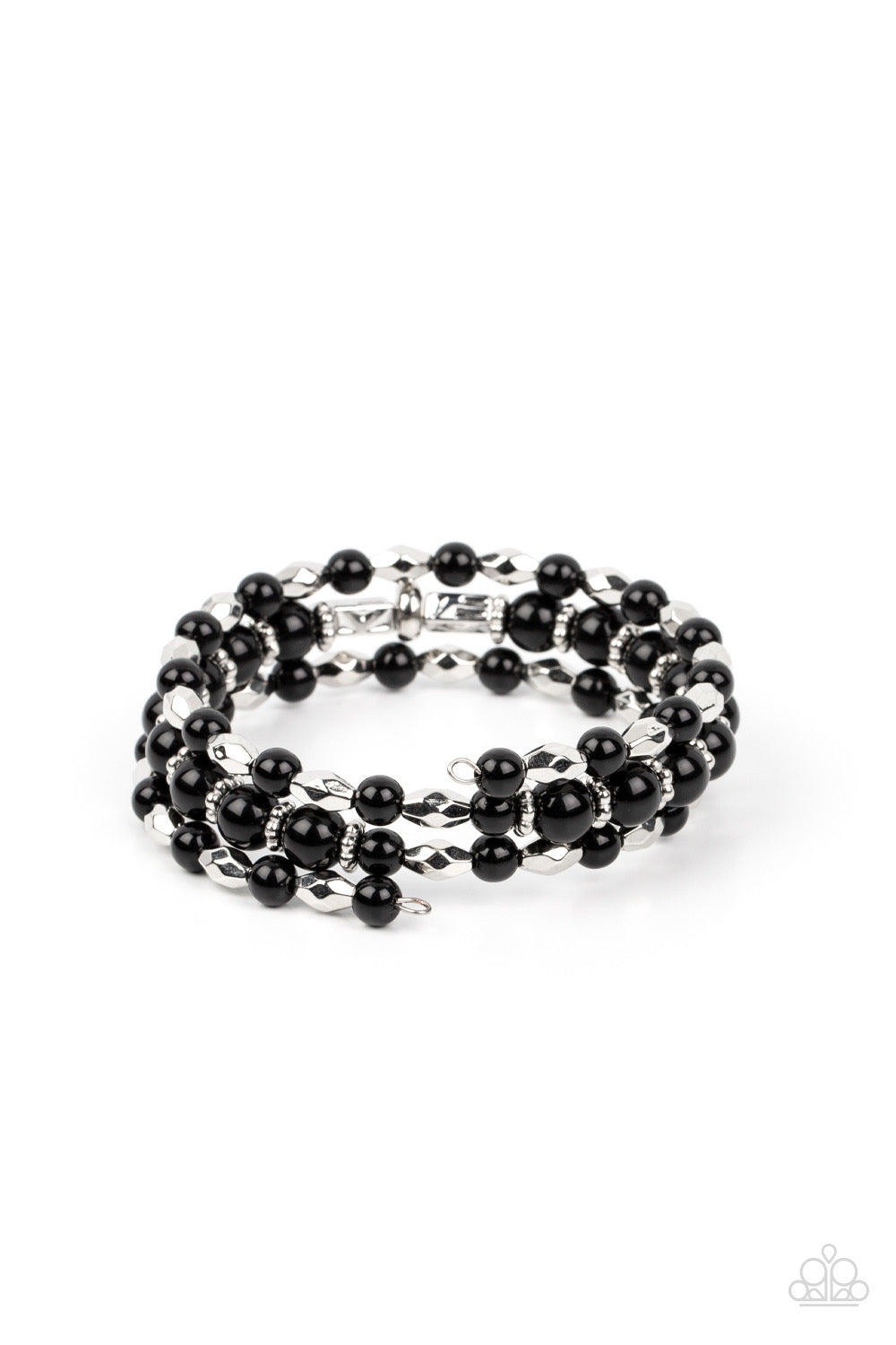 Colorfully Coiled - Black Bracelet