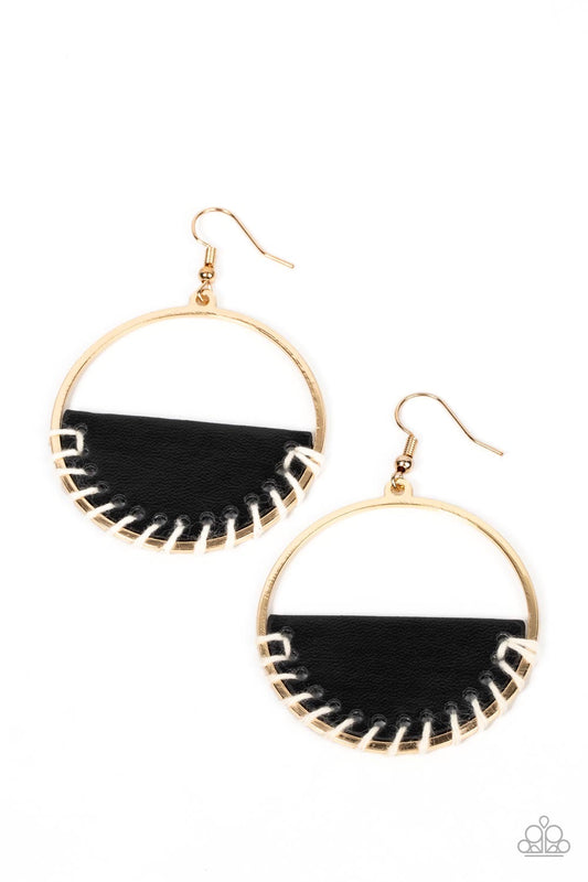 Lavishly Laid Back - Black Earrings