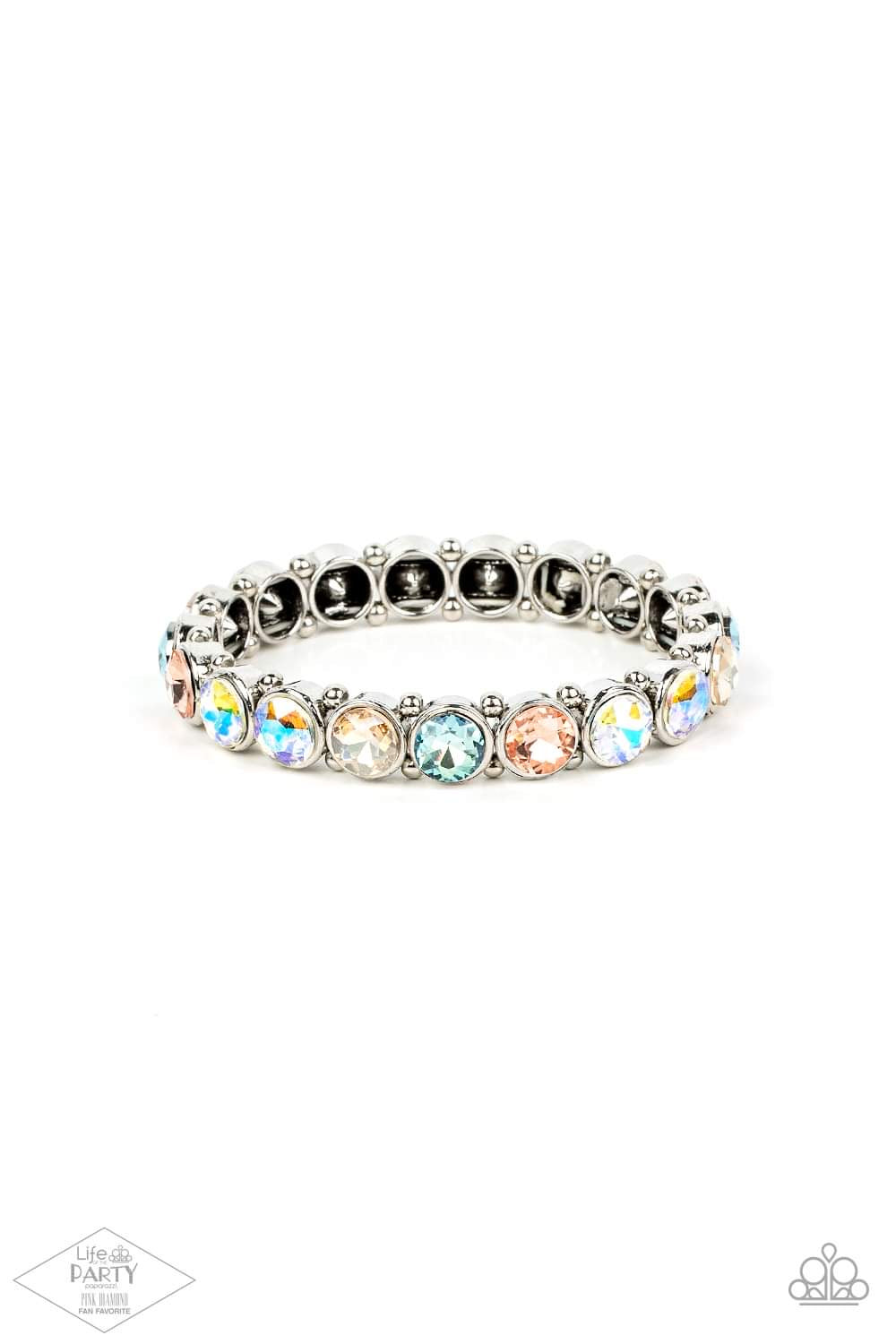 Paparazzi Sugar-Coated Sparkle - Multi Bracelet - Pink Diamond Life of the Party Exclusive - Pusher P