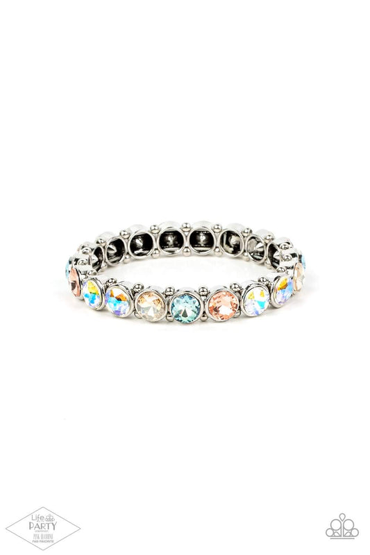 Paparazzi Sugar-Coated Sparkle - Multi Bracelet - Pink Diamond Life of the Party Exclusive - Pusher P