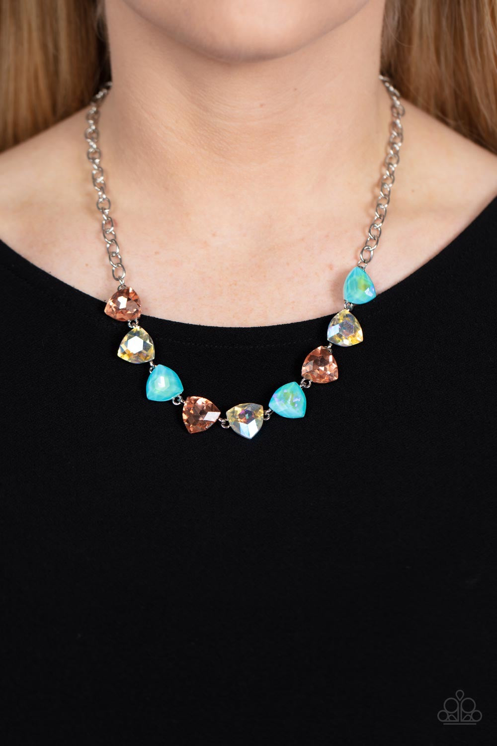 Paparazzi Dreamy Drama - Orange Necklace-Paparazzi Jewelry Images