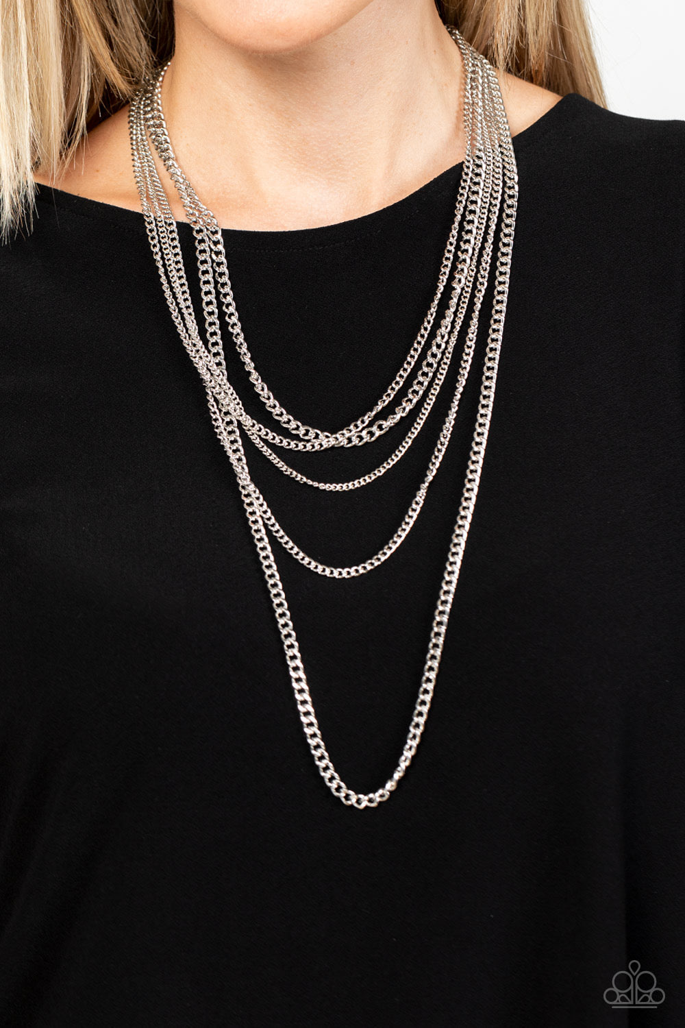 Top of the Food Chain - Silver Necklace