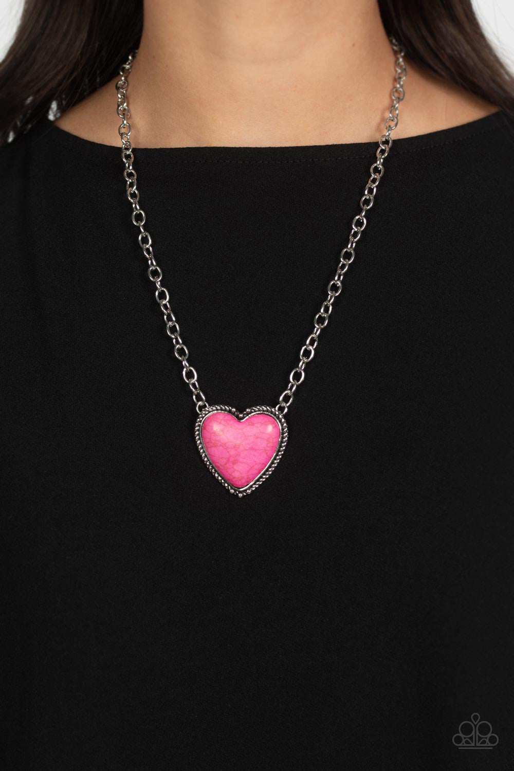 Paparazzi Authentic Admirer - Pink Necklace -Paparazzi Jewelry Images
