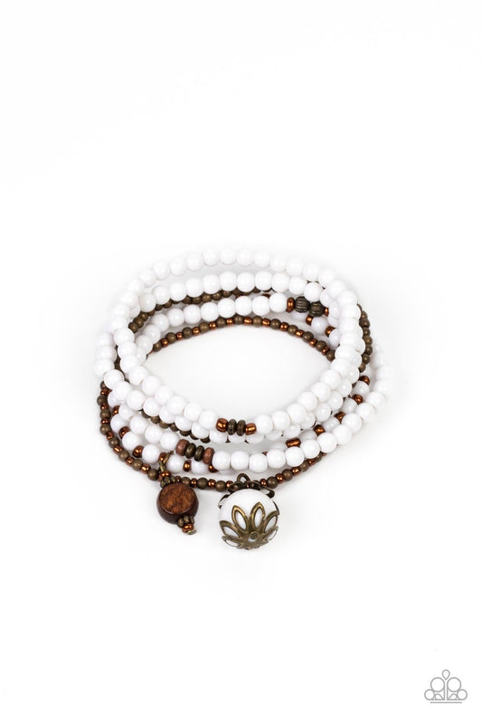 Paparazzi Epic Escapade - White Bracelet -Paparazzi Jewelry Images