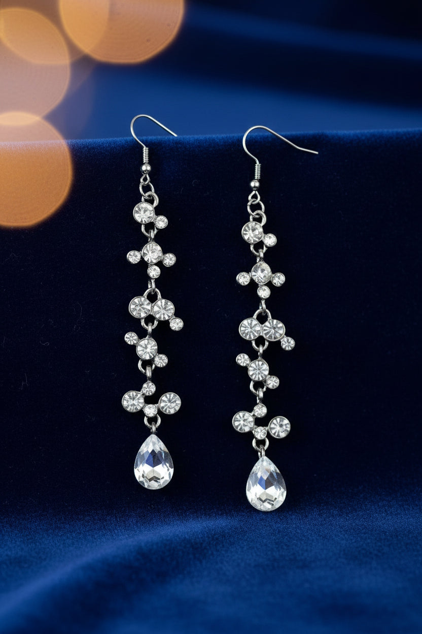 Wedding Day Dazzle - Black Earrings