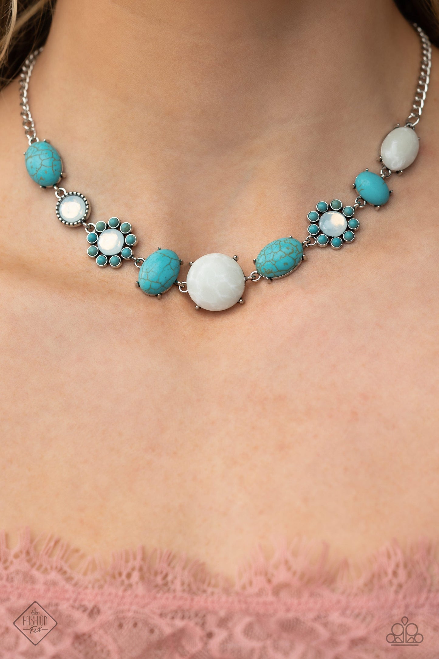 Paparazzi Cowboy Catwalk - Blue Necklace- March 2023 Fashion Fix