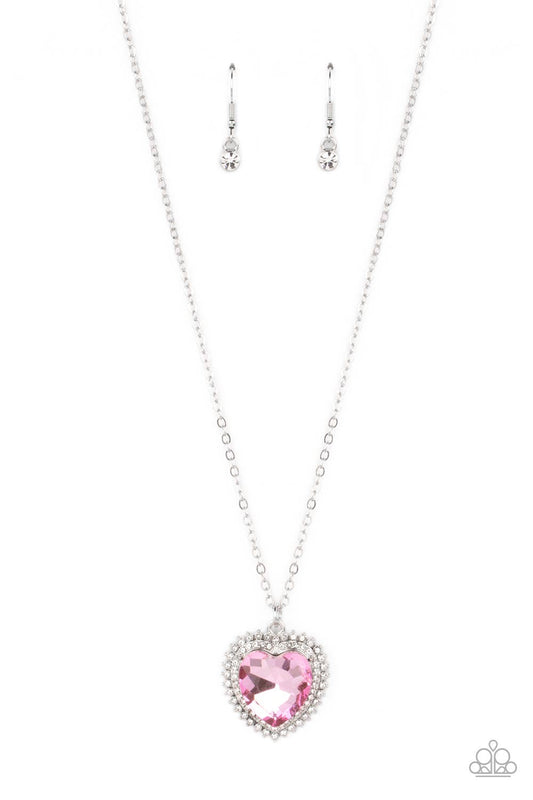 Paparazzi Sweethearts Stroll - Pink Necklace -Paparazzi Jewelry Images