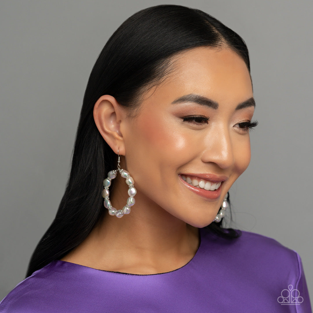 Paparazzi The PEARL Next Door - White Earrings -Paparazzi Jewelry Images