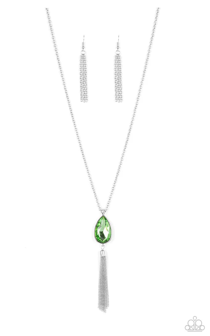 Paparazzi Elite Shine - Green Necklace Paparazzi Jewelry Images