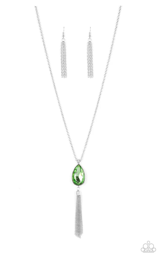 Paparazzi Elite Shine - Green Necklace Paparazzi Jewelry Images