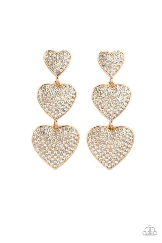 Couples Retreat - Gold Heart Earrings