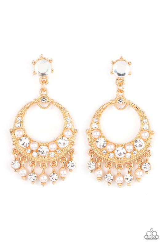 Paparazzi Marrakesh Request - Gold Earrings -Paparazzi Jewelry Images