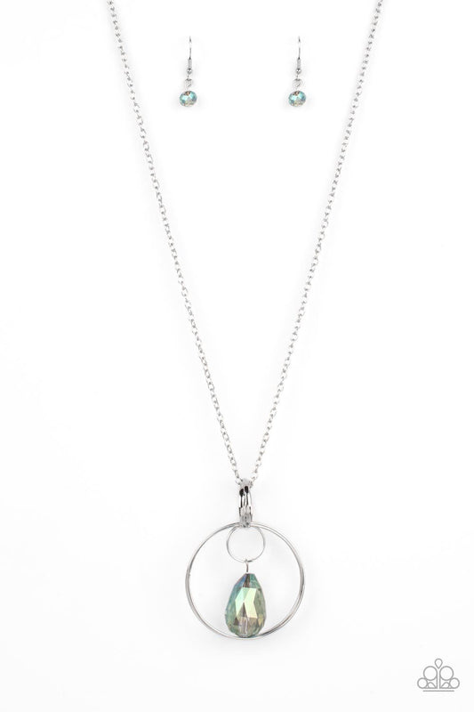 Paparazzi Swinging Shimmer - Green Necklace -Paparazzi Jewelry Images