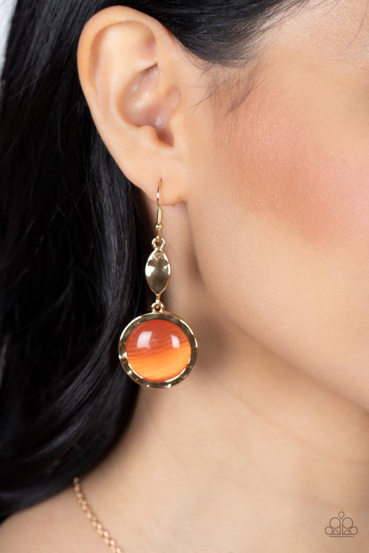 2pc set: Magic Carpet Cruise - Orange Necklace & Magically Magnificent - Orange Earrings