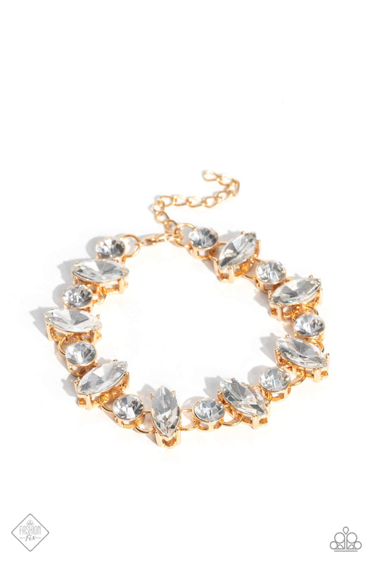 Paparazzi Exclusively Extravagant - Gold Bracelet- March 2023 Fashion Fix